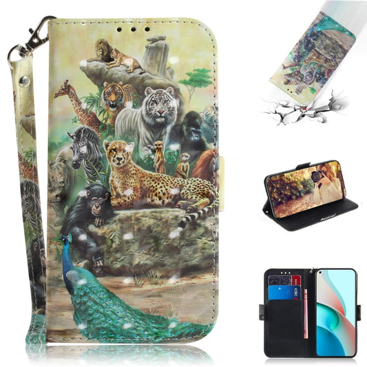 For Xiaomi Redmi Note 9T / 9 5G 3D Painted Pattern Magnetic Attraction Horizontal Flip Leather Case with Holder & Card Slot & Wallet & Lanyard(Zoo) - Xiaomi Cases by buy2fix | Online Shopping UK | buy2fix