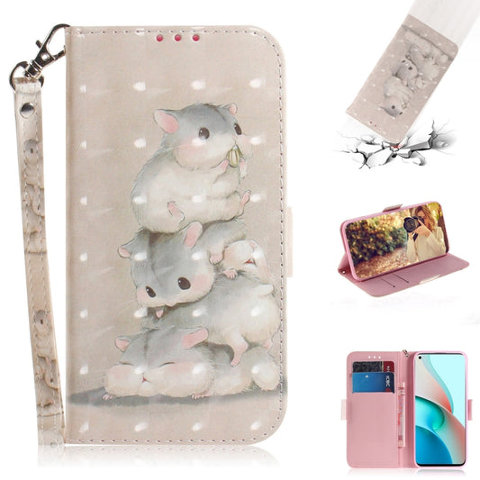 For Xiaomi Redmi Note 9T / 9 5G 3D Painted Pattern Magnetic Attraction Horizontal Flip Leather Case with Holder & Card Slot & Wallet & Lanyard(Squirrels) - Xiaomi Cases by buy2fix | Online Shopping UK | buy2fix