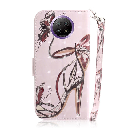 For Xiaomi Redmi Note 9T / 9 5G 3D Painted Pattern Magnetic Attraction Horizontal Flip Leather Case with Holder & Card Slot & Wallet & Lanyard(Butterfly High Heels) - Xiaomi Cases by buy2fix | Online Shopping UK | buy2fix
