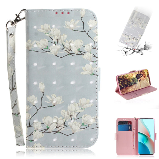 For Xiaomi Redmi Note 9T / 9 5G 3D Painted Pattern Magnetic Attraction Horizontal Flip Leather Case with Holder & Card Slot & Wallet & Lanyard(Magnolia) - Xiaomi Cases by buy2fix | Online Shopping UK | buy2fix