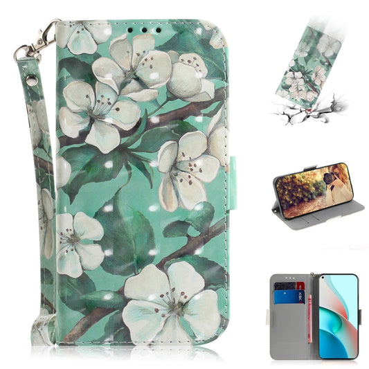 For Xiaomi Redmi Note 9T / 9 5G 3D Painted Pattern Magnetic Attraction Horizontal Flip Leather Case with Holder & Card Slot & Wallet & Lanyard(Watercolor Flowers) - Xiaomi Cases by buy2fix | Online Shopping UK | buy2fix