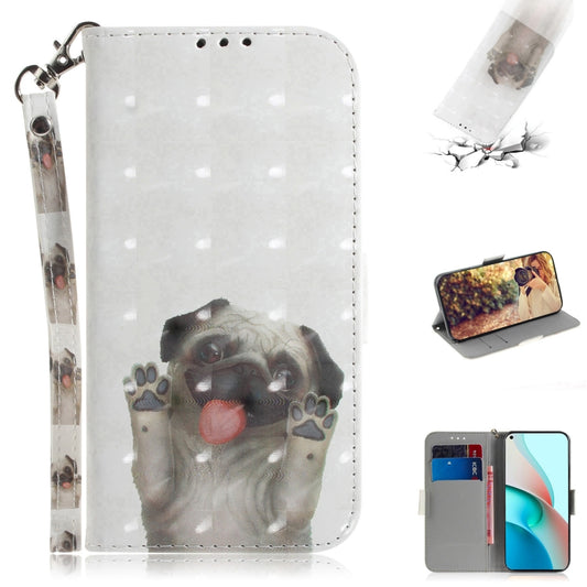 For Xiaomi Redmi Note 9T / 9 5G 3D Painted Pattern Magnetic Attraction Horizontal Flip Leather Case with Holder & Card Slot & Wallet & Lanyard(Pekingese Dag) - Xiaomi Cases by buy2fix | Online Shopping UK | buy2fix