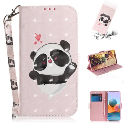 For Xiaomi Redmi Note 10 Pro 3D Painted Pattern Magnetic Attraction Horizontal Flip Leather Case with Holder & Card Slot & Wallet & Lanyard(Love-heart Bear) - Xiaomi Cases by buy2fix | Online Shopping UK | buy2fix