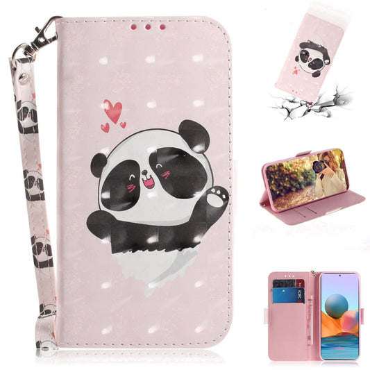 For Xiaomi Redmi Note 10 Pro 3D Painted Pattern Magnetic Attraction Horizontal Flip Leather Case with Holder & Card Slot & Wallet & Lanyard(Love-heart Bear) - Xiaomi Cases by buy2fix | Online Shopping UK | buy2fix