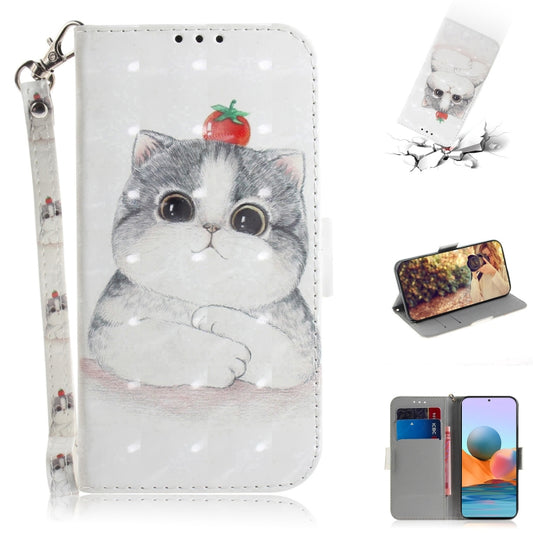 For Xiaomi Redmi Note 10 Pro 3D Painted Pattern Magnetic Attraction Horizontal Flip Leather Case with Holder & Card Slot & Wallet & Lanyard(Cute Cat) - Xiaomi Cases by buy2fix | Online Shopping UK | buy2fix