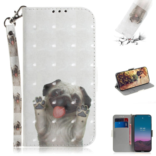 For Nokia 5.4 3D Painted Pattern Magnetic Attraction Horizontal Flip Leather Case with Holder & Card Slot & Wallet & Lanyard(Pekingese Dag) - Nokia Cases by buy2fix | Online Shopping UK | buy2fix