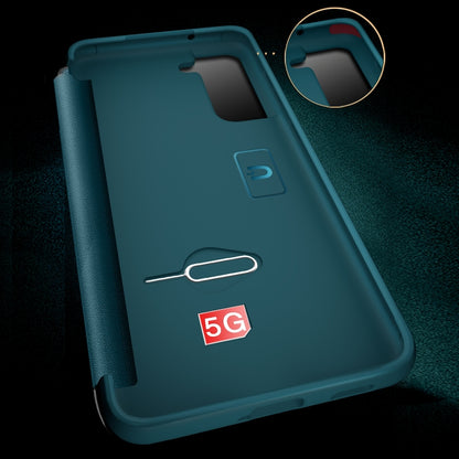 For Samsung Galaxy S21 FE Shockproof Horizontal Flip Plain Leather Phone Case(Orange) by buy2fix