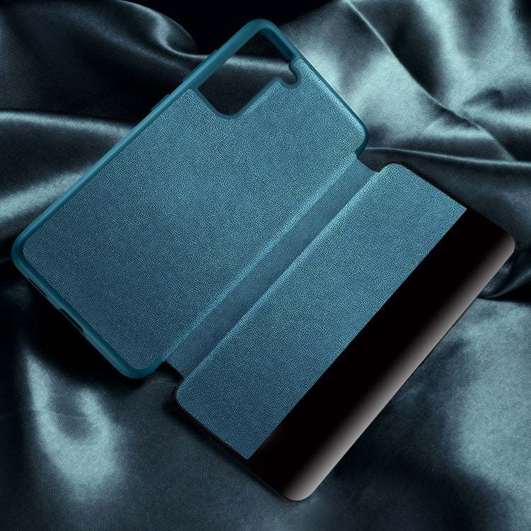 For Samsung Galaxy S21 FE Shockproof Horizontal Flip Plain Leather Phone Case(Orange) by buy2fix