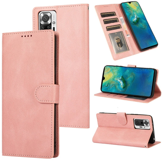 For Xiaomi Redmi Note 10 Pro Fantasy Classic Skin-feel Calfskin Texture Magnetic Buckle Horizontal Flip PU Leather Case with Holder & Card Slot & Wallet(Rose Gold) - Xiaomi Cases by buy2fix | Online Shopping UK | buy2fix