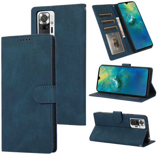For Xiaomi Redmi Note 10 Pro Fantasy Classic Skin-feel Calfskin Texture Magnetic Buckle Horizontal Flip PU Leather Case with Holder & Card Slot & Wallet(Blue) - Xiaomi Cases by buy2fix | Online Shopping UK | buy2fix