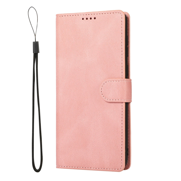 For Samsung Galaxy A02 (EU Version) Fantasy Classic Skin-feel Calfskin Texture Magnetic Buckle Horizontal Flip PU Leather Case with Holder & Card Slot & Wallet(Rose Gold) by buy2fix