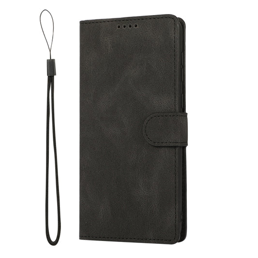 For Samsung Galaxy A02 (EU Version) Fantasy Classic Skin-feel Calfskin Texture Magnetic Buckle Horizontal Flip PU Leather Case with Holder & Card Slot & Wallet(Black) by buy2fix