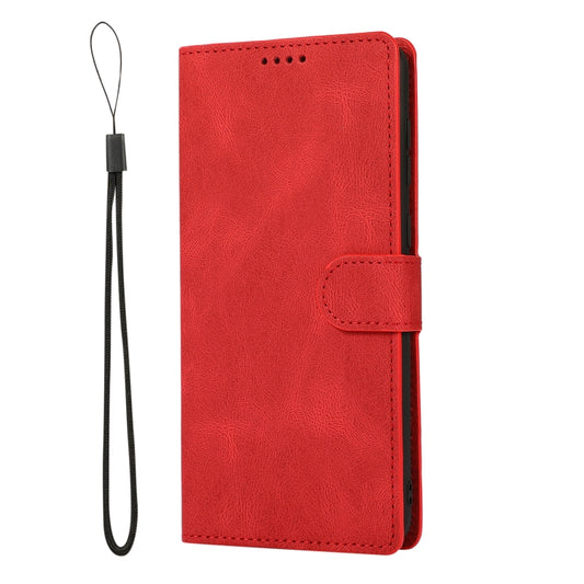 For Samsung Galaxy A02 (EU Version) Fantasy Classic Skin-feel Calfskin Texture Magnetic Buckle Horizontal Flip PU Leather Case with Holder & Card Slot & Wallet(Red) by buy2fix