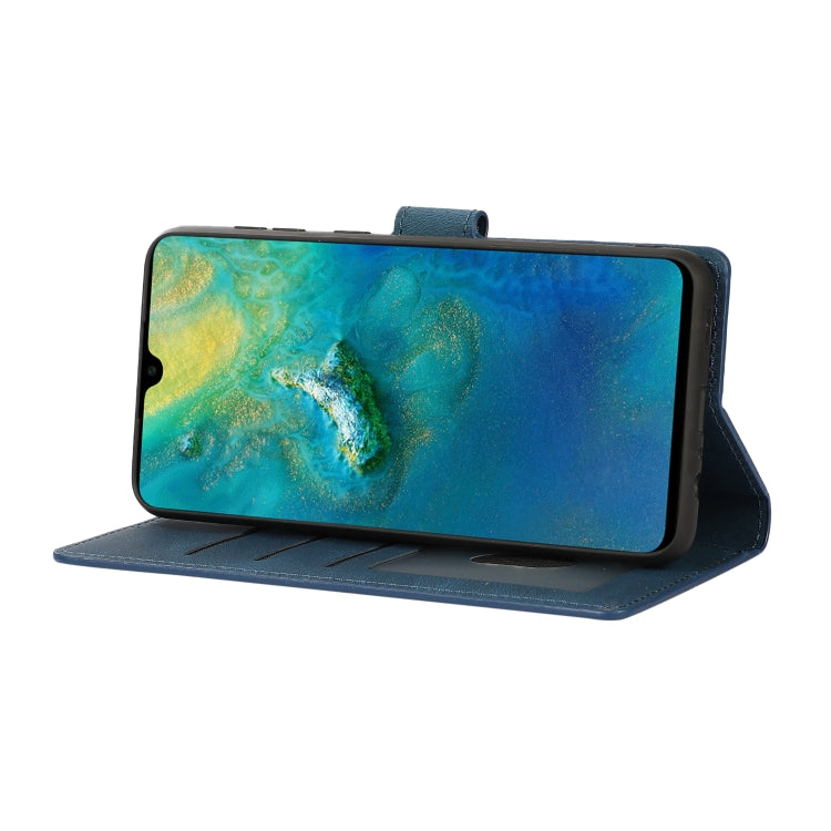 For Samsung Galaxy A02 (EU Version) Fantasy Classic Skin-feel Calfskin Texture Magnetic Buckle Horizontal Flip PU Leather Case with Holder & Card Slot & Wallet(Blue) by buy2fix