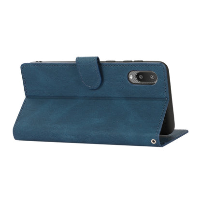 For Samsung Galaxy A02 (EU Version) Fantasy Classic Skin-feel Calfskin Texture Magnetic Buckle Horizontal Flip PU Leather Case with Holder & Card Slot & Wallet(Blue) by buy2fix