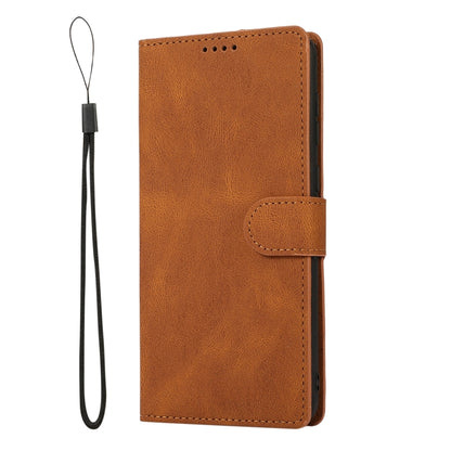 For Samsung Galaxy A02 (EU Version) Fantasy Classic Skin-feel Calfskin Texture Magnetic Buckle Horizontal Flip PU Leather Case with Holder & Card Slot & Wallet(Brown) by buy2fix