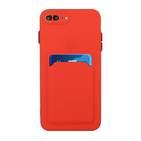 Card Slot Design Shockproof TPU Protective Case For iPhone 8 & 7(Red) - More iPhone Cases by buy2fix | Online Shopping UK | buy2fix