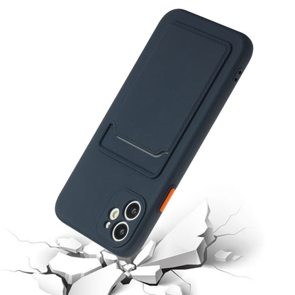 Card Slot Design Shockproof TPU Protective Case For iPhone 11(Dark Blue) - iPhone 11 Cases by buy2fix | Online Shopping UK | buy2fix