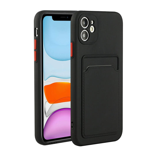 Card Slot Design Shockproof TPU Protective Case For iPhone 11(Black) - iPhone 11 Cases by buy2fix | Online Shopping UK | buy2fix