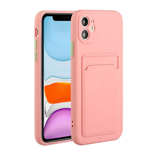 Card Slot Design Shockproof TPU Protective Case For iPhone 11(Pink) - iPhone 11 Cases by buy2fix | Online Shopping UK | buy2fix