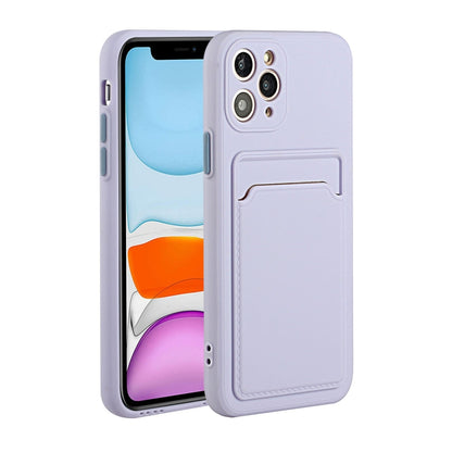 Card Slot Design Shockproof TPU Protective Case For iPhone 11 Pro(Purple) - iPhone 11 Pro Cases by buy2fix | Online Shopping UK | buy2fix