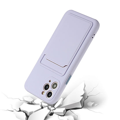 Card Slot Design Shockproof TPU Protective Case For iPhone 11 Pro(Purple) - iPhone 11 Pro Cases by buy2fix | Online Shopping UK | buy2fix