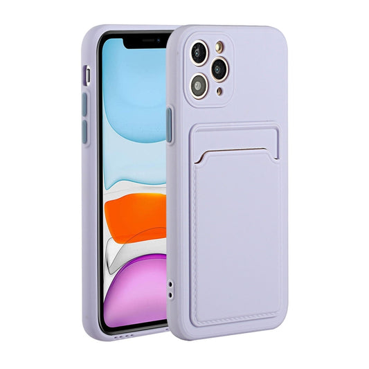 Card Slot Design Shockproof TPU Protective Case For iPhone 11 Pro Max(Purple) - iPhone 11 Pro Max Cases by buy2fix | Online Shopping UK | buy2fix