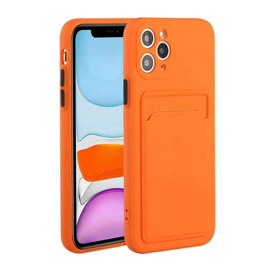 Card Slot Design Shockproof TPU Protective Case For iPhone 11 Pro Max(Orange) - iPhone 11 Pro Max Cases by buy2fix | Online Shopping UK | buy2fix