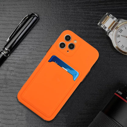 Card Slot Design Shockproof TPU Protective Case For iPhone 11 Pro Max(Orange) - iPhone 11 Pro Max Cases by buy2fix | Online Shopping UK | buy2fix