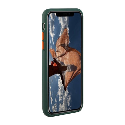 For iPhone X / XS Card Slot Design Shockproof TPU Protective Case(Dark Green) - More iPhone Cases by buy2fix | Online Shopping UK | buy2fix