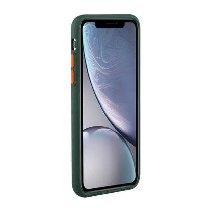 For iPhone XR Card Slot Design Shockproof TPU Protective Case(Dark Green) - More iPhone Cases by buy2fix | Online Shopping UK | buy2fix