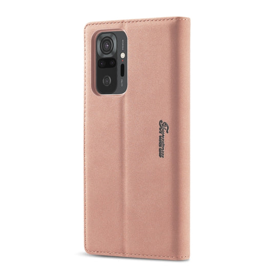 For Xiaomi Redmi Note 10 Pro Forwenw F1 Series Matte Strong Magnetism Horizontal Flip Leather Case with Holder & Card Slots & Wallet & Photo Frame(Rose Gold) - Xiaomi Cases by Forwenw | Online Shopping UK | buy2fix