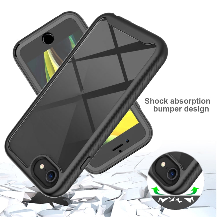 For iPhone SE 2022 / SE 2020 / 8 / 7 Starry Sky Solid Color Series Shockproof PC + TPU Case with PET Film(Black) - iPhone SE 2022 / 2020 / 8 / 7 Cases by buy2fix | Online Shopping UK | buy2fix