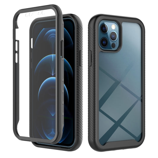 For iPhone 12 / 12 Pro Starry Sky Solid Color Series Shockproof PC + TPU Case with PET Film(Black) - iPhone 12 / 12 Pro Cases by buy2fix | Online Shopping UK | buy2fix
