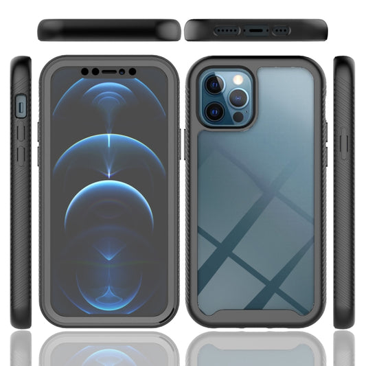 For iPhone 12 / 12 Pro Starry Sky Solid Color Series Shockproof PC + TPU Case with PET Film(Black) - iPhone 12 / 12 Pro Cases by buy2fix | Online Shopping UK | buy2fix