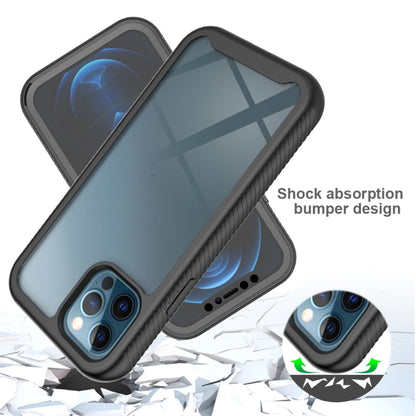 For iPhone 12 / 12 Pro Starry Sky Solid Color Series Shockproof PC + TPU Case with PET Film(Black) - iPhone 12 / 12 Pro Cases by buy2fix | Online Shopping UK | buy2fix