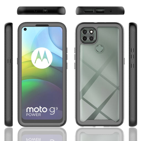 For Motorola Moto G9 Power(2021) Starry Sky Solid Color Series Shockproof PC + TPU Case with PET Film(Black) - Motorola Cases by buy2fix | Online Shopping UK | buy2fix