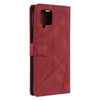 For Samsung Galaxy A42 5G Skin Feel Splicing Horizontal Flip Leather Case with Holder & Card Slots & Wallet & Photo Frame(Red) by buy2fix