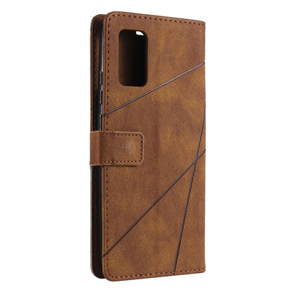 For Samsung Galaxy A02s Skin Feel Splicing Horizontal Flip Leather Case with Holder & Card Slots & Wallet & Photo Frame(Brown) by buy2fix