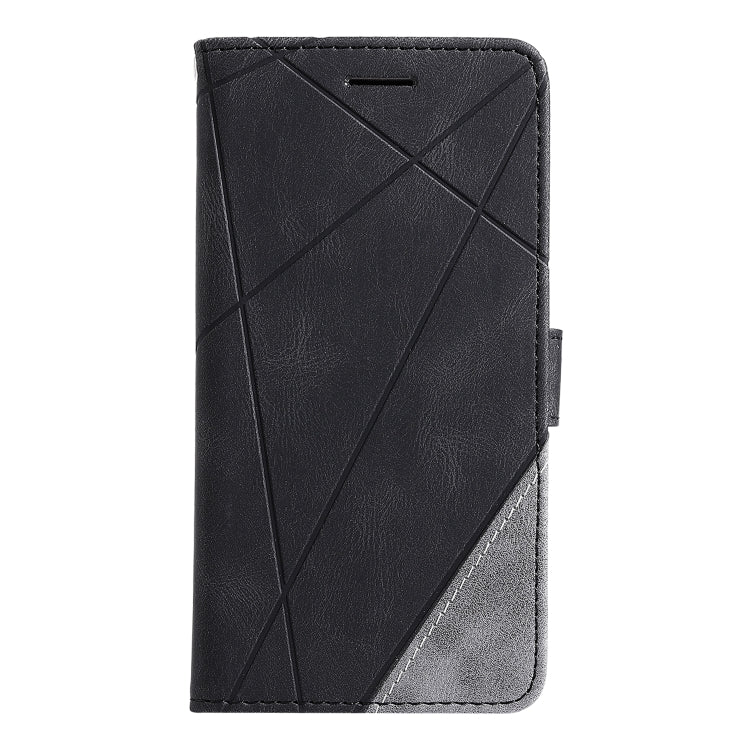 For Samsung Galaxy A12 Skin Feel Splicing Horizontal Flip Leather Case with Holder & Card Slots & Wallet & Photo Frame(Black) by buy2fix