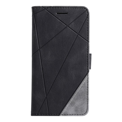 For Samsung Galaxy A12 Skin Feel Splicing Horizontal Flip Leather Case with Holder & Card Slots & Wallet & Photo Frame(Black) by buy2fix