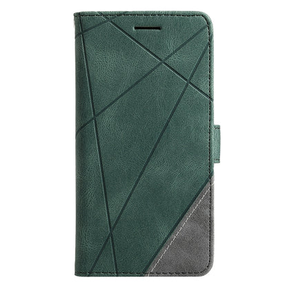 For Samsung Galaxy A12 Skin Feel Splicing Horizontal Flip Leather Case with Holder & Card Slots & Wallet & Photo Frame(Green) by buy2fix