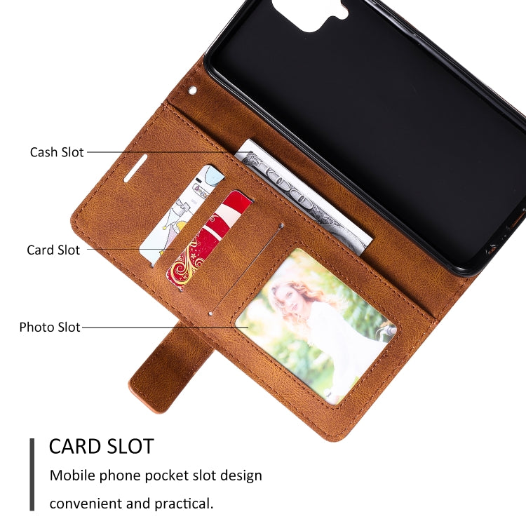 For Samsung Galaxy A12 Skin Feel Splicing Horizontal Flip Leather Case with Holder & Card Slots & Wallet & Photo Frame(Brown) by buy2fix