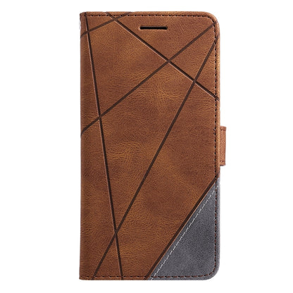 For Motorola Moto E7 Power Skin Feel Splicing Horizontal Flip Leather Case with Holder & Card Slots & Wallet & Photo Frame(Brown) - Motorola Cases by buy2fix | Online Shopping UK | buy2fix