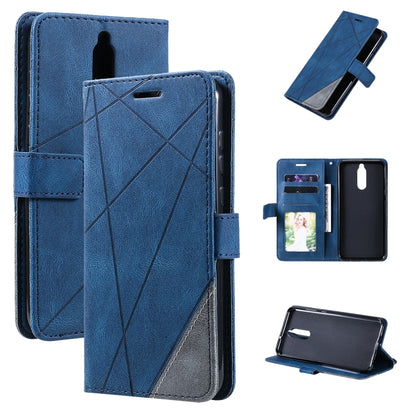 For Huawei Mate 10 Lite Skin Feel Splicing Horizontal Flip Leather Case with Holder & Card Slots & Wallet & Photo Frame(Blue) - Huawei Cases by buy2fix | Online Shopping UK | buy2fix