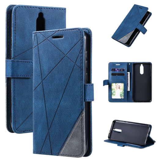 For Huawei Mate 10 Lite Skin Feel Splicing Horizontal Flip Leather Case with Holder & Card Slots & Wallet & Photo Frame(Blue) - Huawei Cases by buy2fix | Online Shopping UK | buy2fix