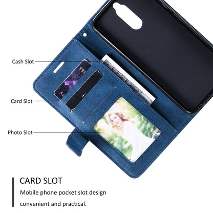 For Huawei Mate 10 Lite Skin Feel Splicing Horizontal Flip Leather Case with Holder & Card Slots & Wallet & Photo Frame(Blue) - Huawei Cases by buy2fix | Online Shopping UK | buy2fix