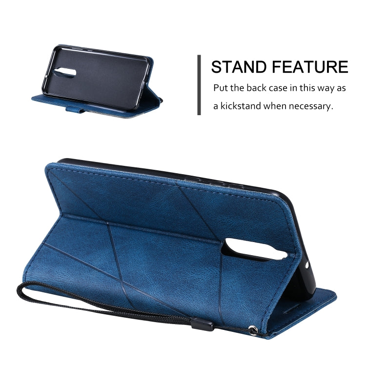 For Huawei Mate 10 Lite Skin Feel Splicing Horizontal Flip Leather Case with Holder & Card Slots & Wallet & Photo Frame(Blue) - Huawei Cases by buy2fix | Online Shopping UK | buy2fix