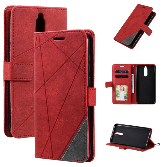 For Huawei Mate 10 Lite Skin Feel Splicing Horizontal Flip Leather Case with Holder & Card Slots & Wallet & Photo Frame(Red) - Huawei Cases by buy2fix | Online Shopping UK | buy2fix