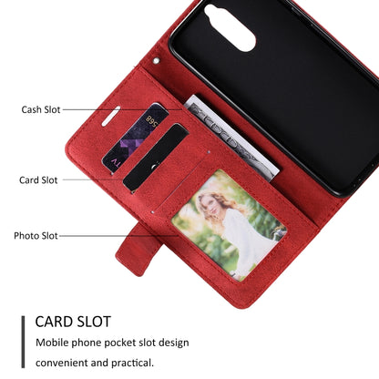 For Huawei Mate 10 Lite Skin Feel Splicing Horizontal Flip Leather Case with Holder & Card Slots & Wallet & Photo Frame(Red) - Huawei Cases by buy2fix | Online Shopping UK | buy2fix